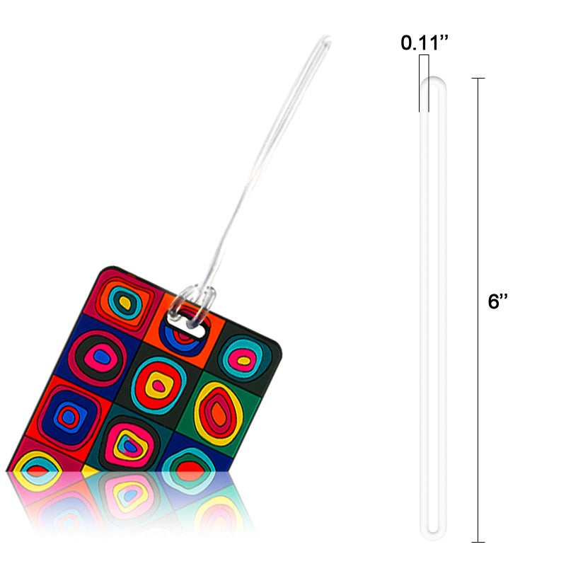 Inovat 100 Pack 6 Inch Premium Clear Plastic Luggage Loop Straps/Worm Loops for Luggage Tags - Image 3